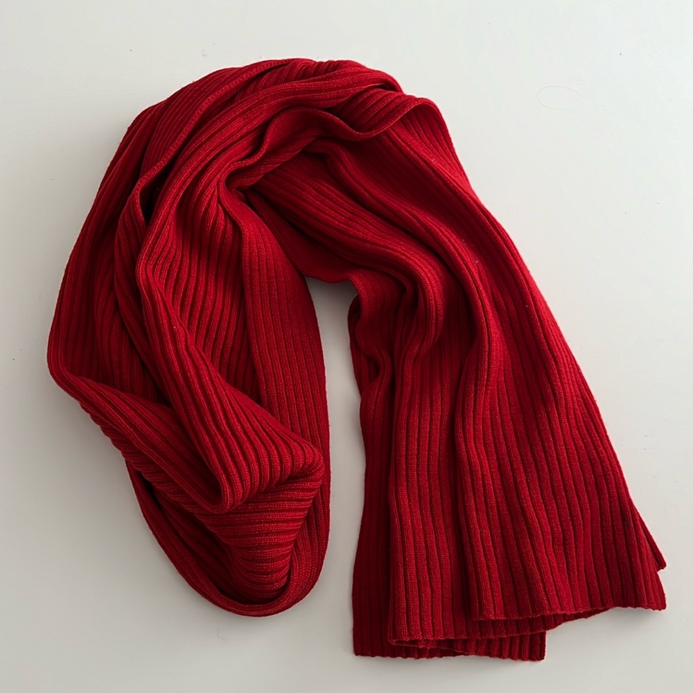 Banana Republic 100% Merino Wool Red Scarf